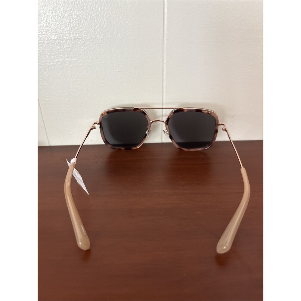 Lane Bryant Oversized Sunglasses Rose Gold Tortoise Aviator Style Metal Frame - Picture 5 of 10